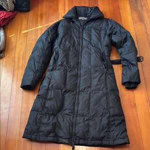 Women's Black Long Puffer Coat